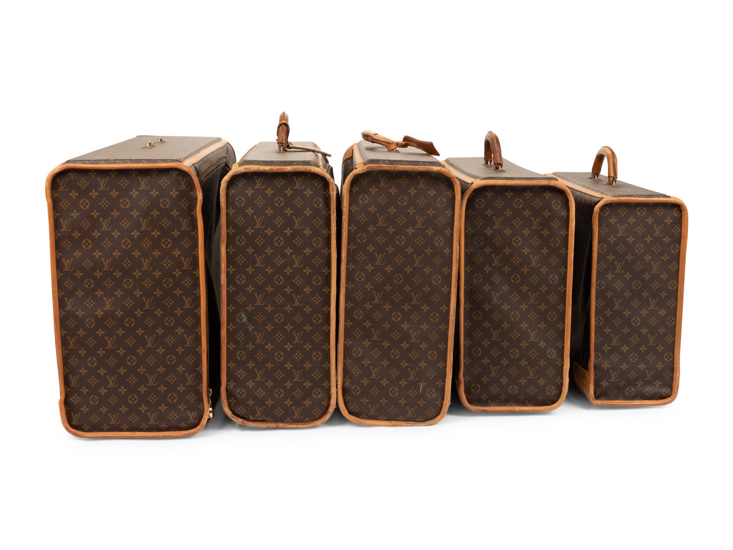 Five Louis Vuitton Suitcases, 1970-90s