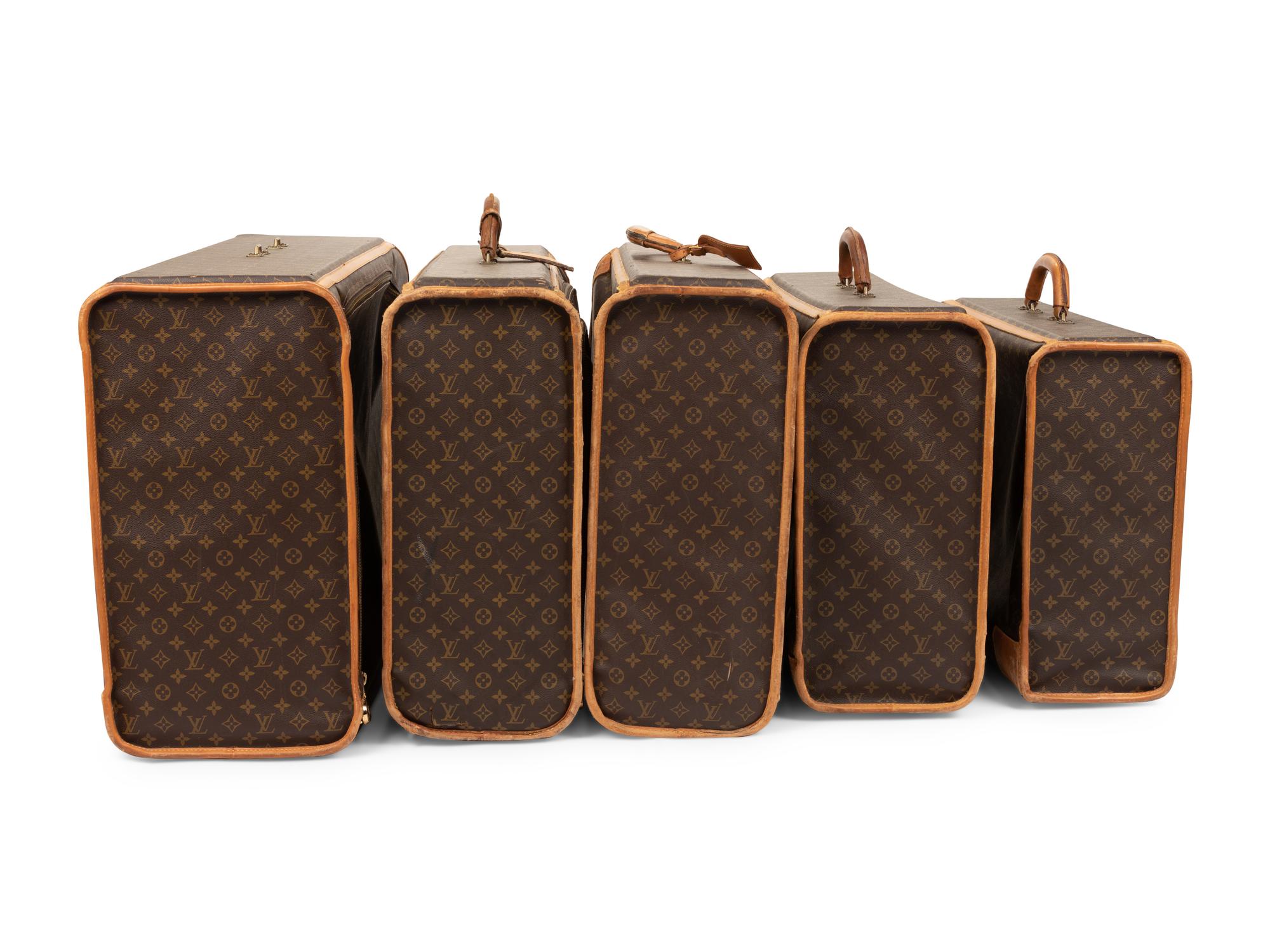 Five Louis Vuitton Suitcases, 1970-90s