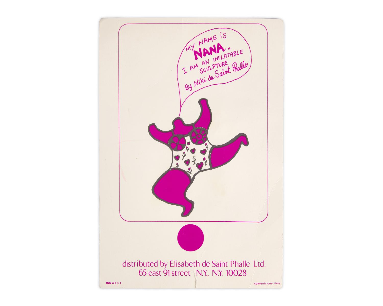 Phalle, Niki de Saint. Signed Inflatable "Nana" Sculpture