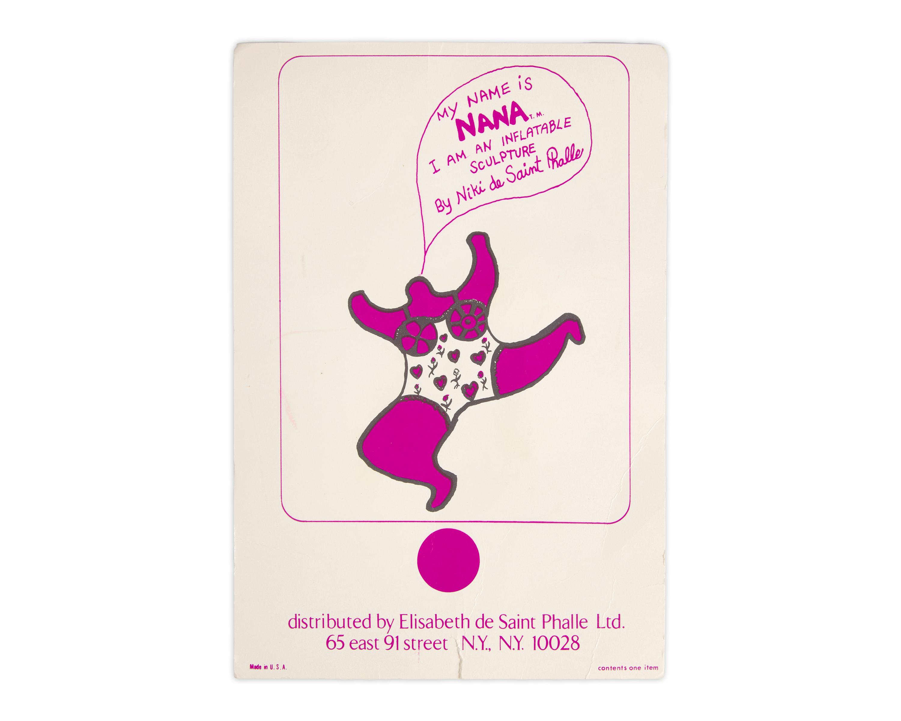 Phalle, Niki de Saint. Signed Inflatable "Nana" Sculpture