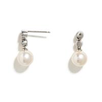 DIAMOND AND CULTURED PEARL EARRINGS