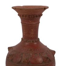 An Asian Red-Ware Sprinkler or Incense Vessel