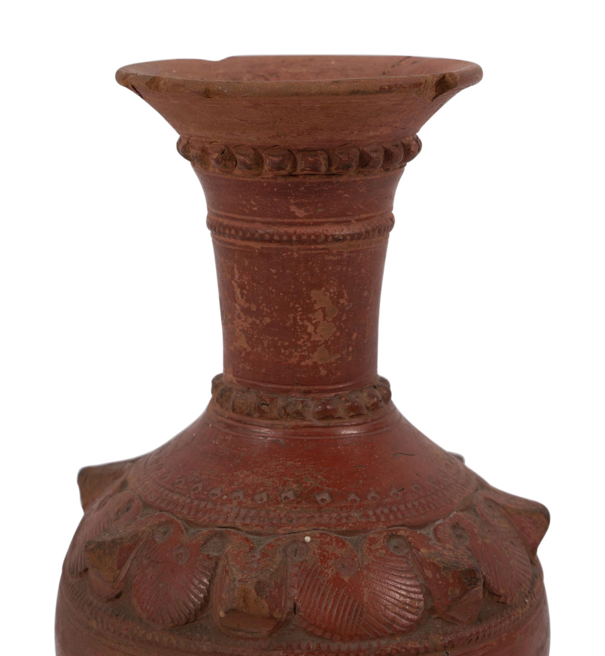 An Asian Red-Ware Sprinkler or Incense Vessel