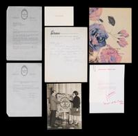 (Fashion) Letters sent to Peg Zwecker by famous fashion designers, comprising: