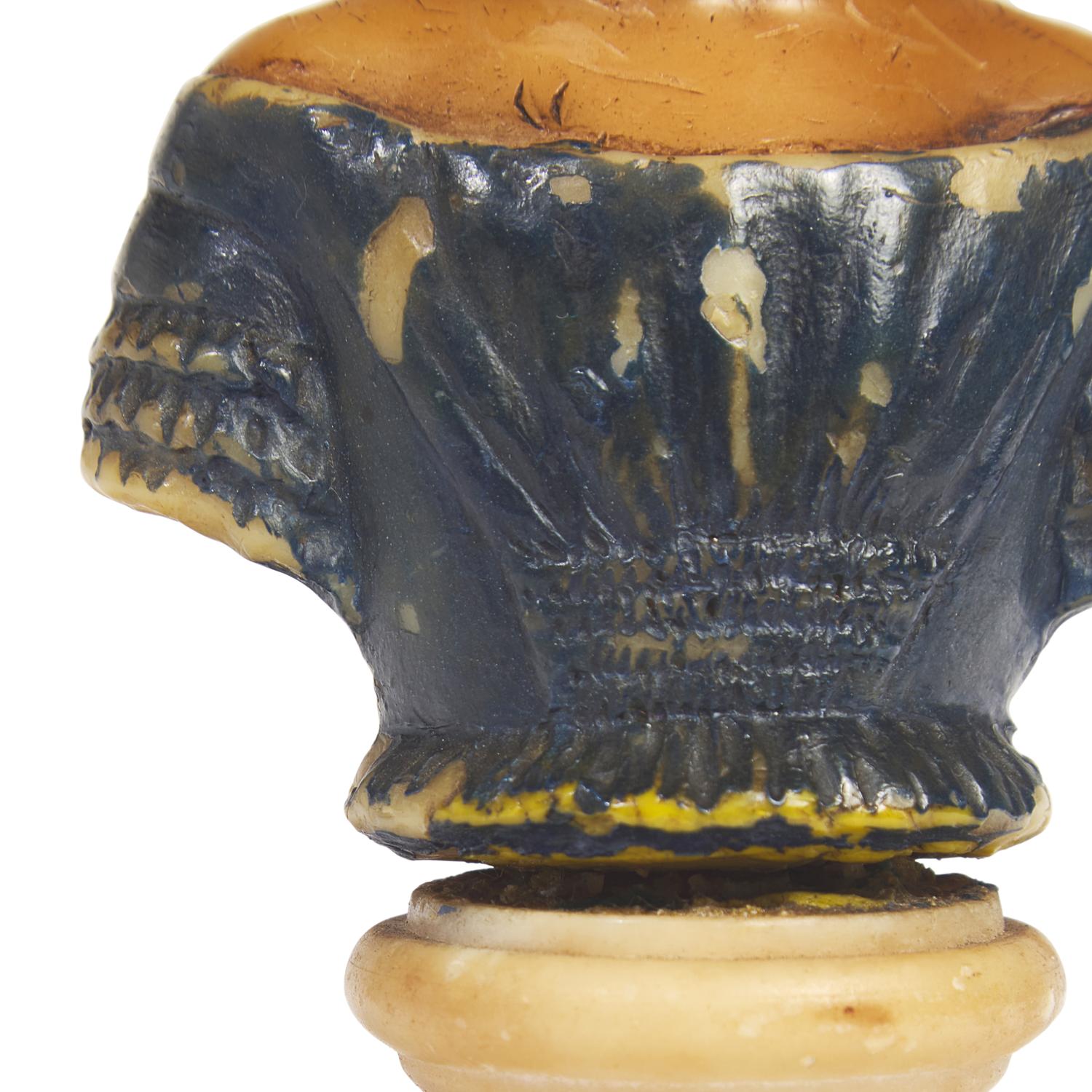 A Colored Wax Bust of a Young Girl