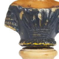 A Colored Wax Bust of a Young Girl