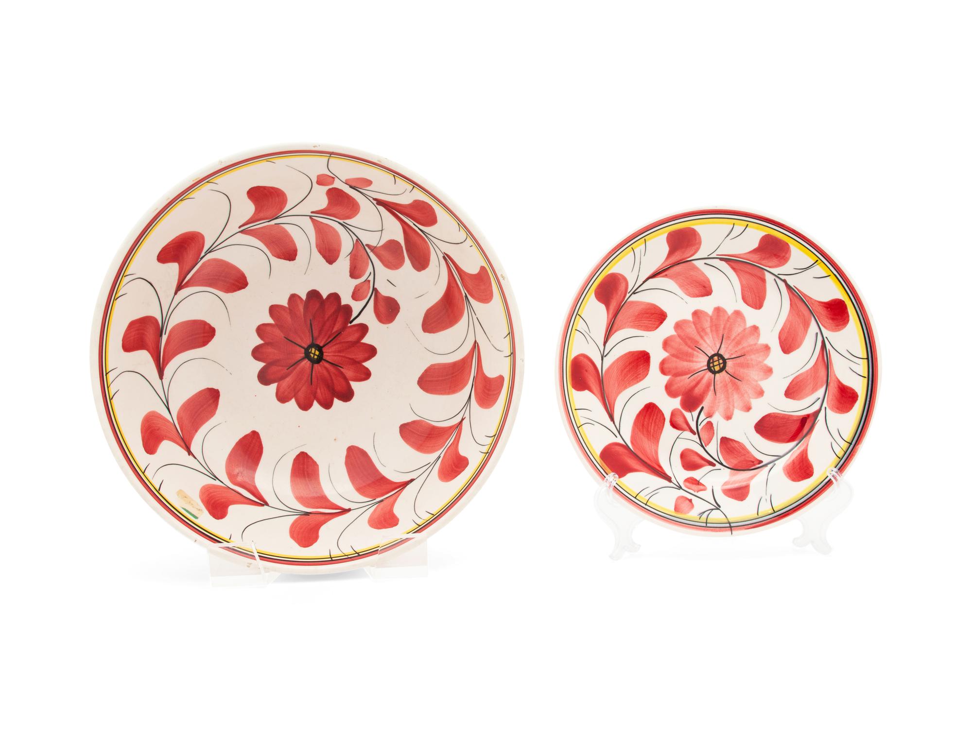 A Richard Ginori Glazed Ceramic Bowl and Eight Plates — 20TH CENTURY