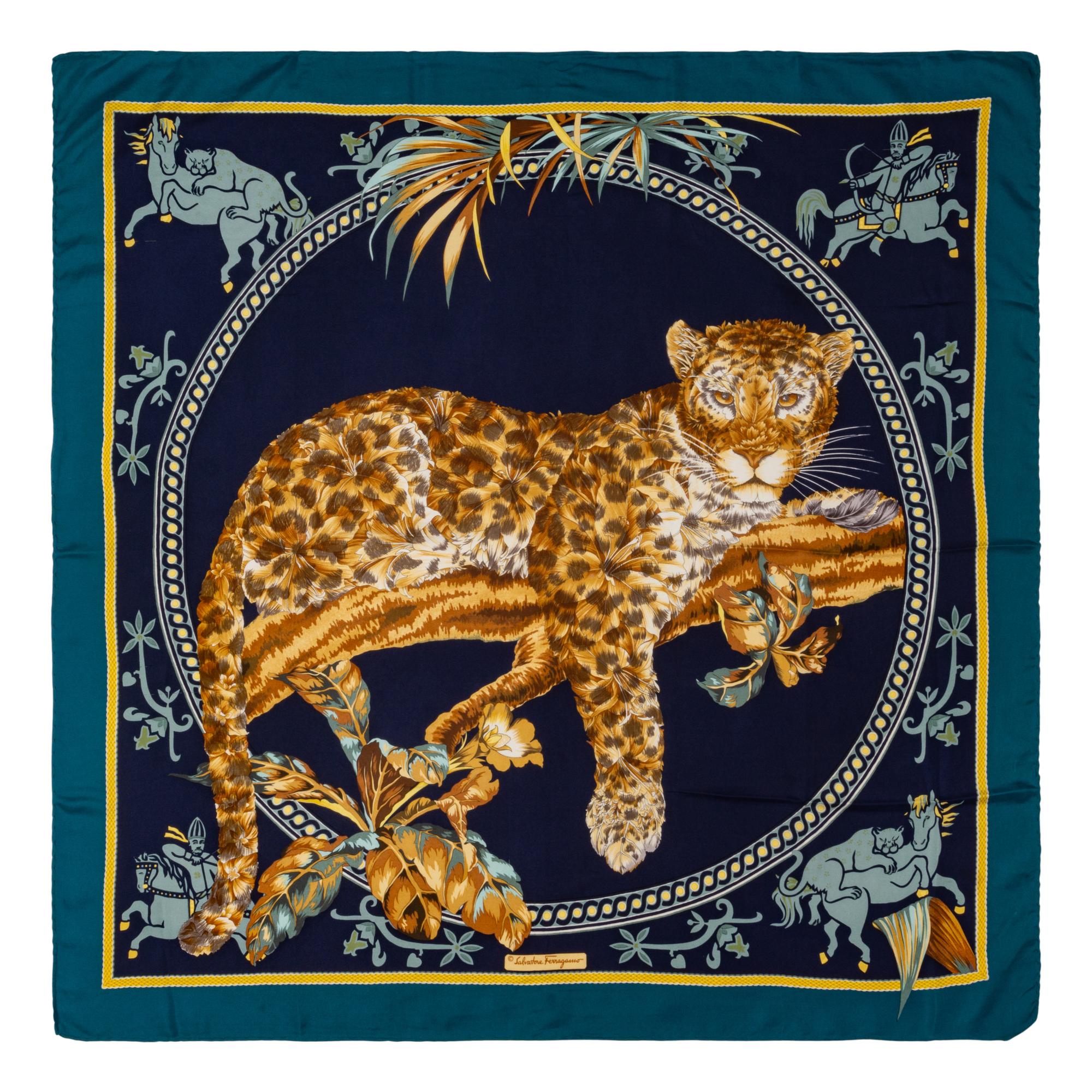 Four Salvatore Ferragamo Scarves