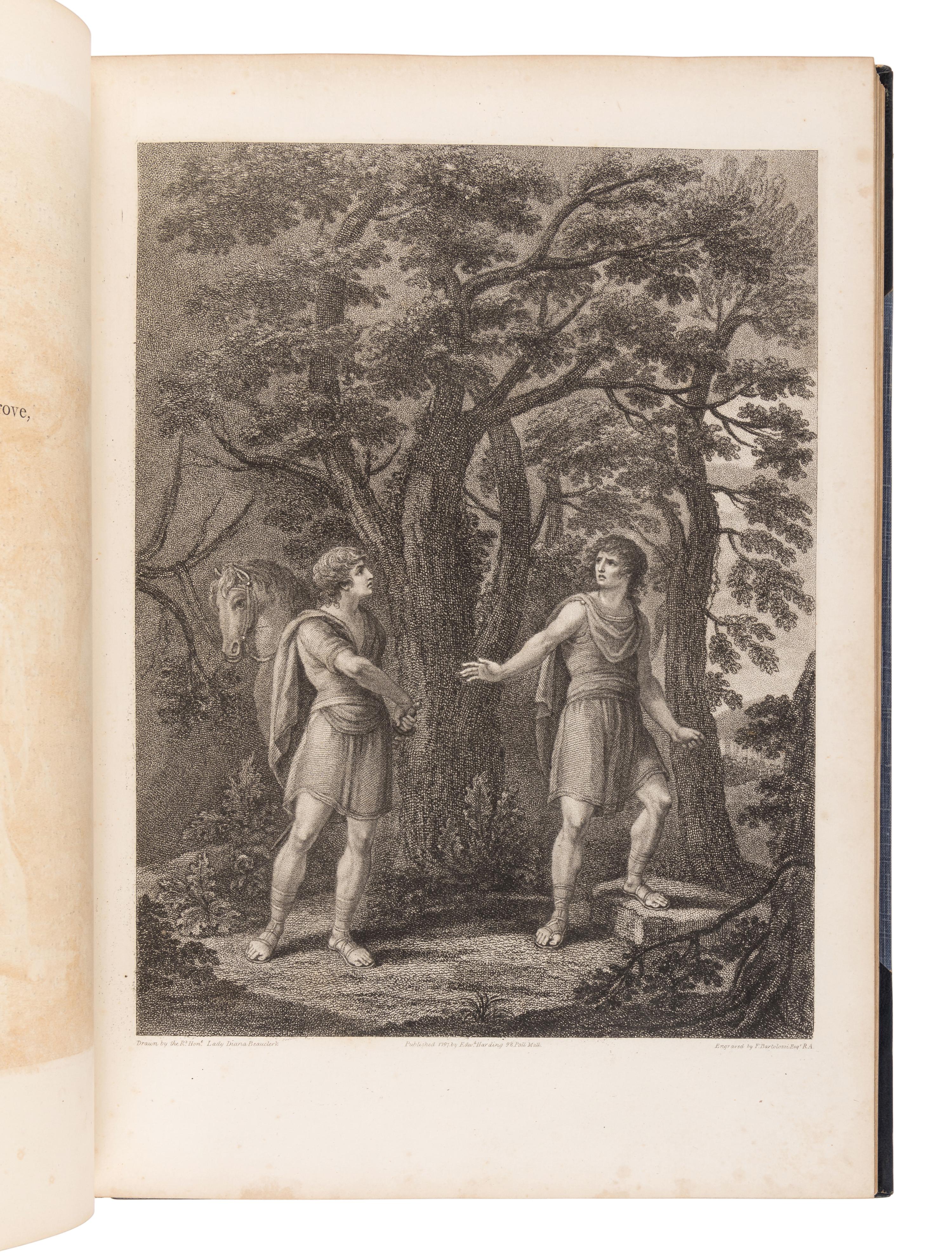 DRYDEN, John (1631-1700). The Fables of John Dryden, Ornamented with Engravings from the Pencil of… Lady Diana Beauclerc . London: T. Bensley, 1797.