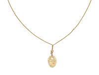 YELLOW GOLD, CULTURED PEARL AND DIAMOND LOCKET/NECKLACE