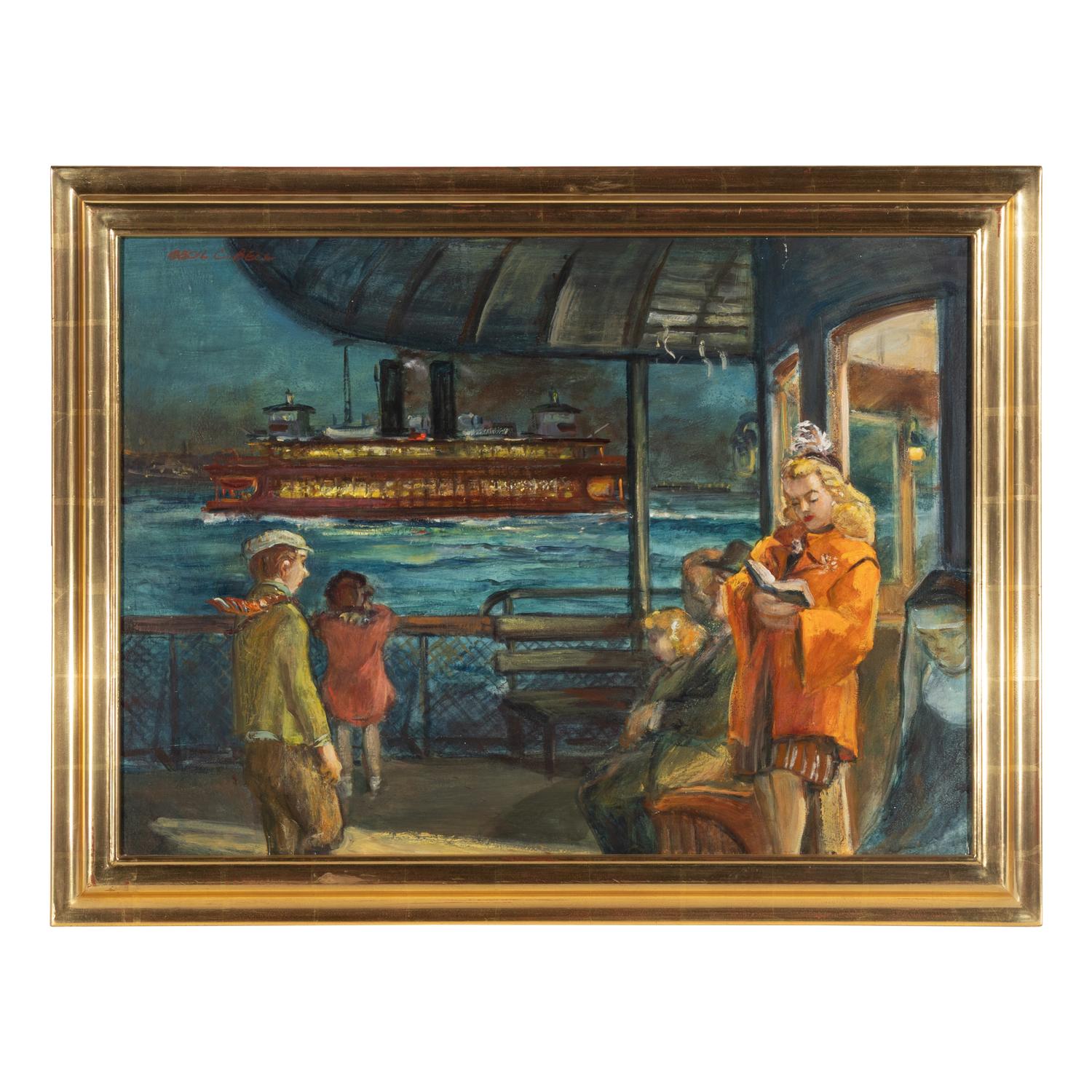 Cecil Crosley Bell (American, 1906–1970) — Night Passing on the Ferry