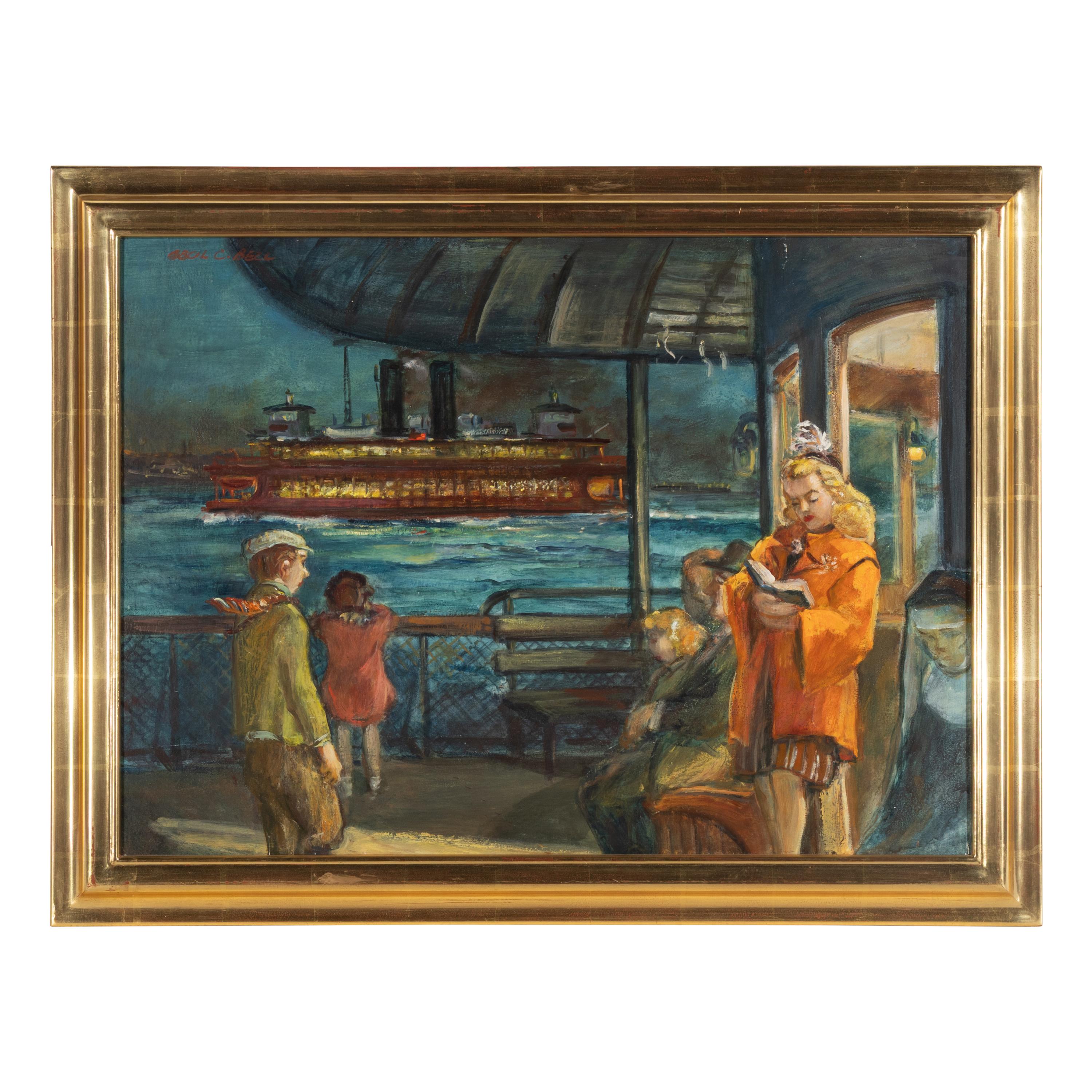 Cecil Crosley Bell (American, 1906–1970) — Night Passing on the Ferry