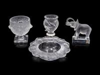 Four Lalique Table Articles