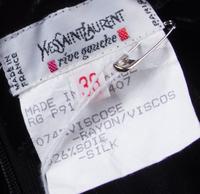 An Yves Saint Laurent Black Velvet Tunic, Size 38.