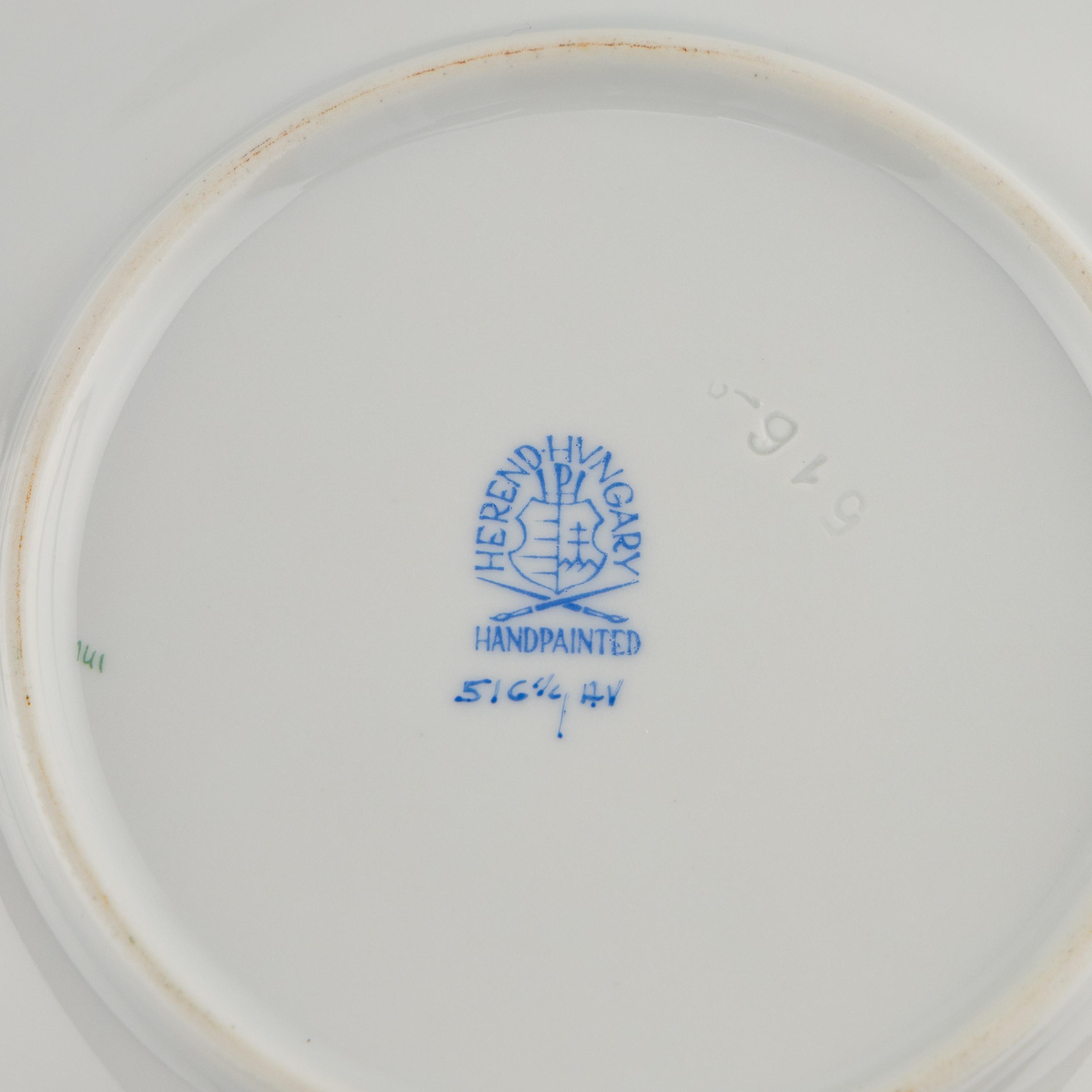 A Herend Chinese Bouquet Green Dinner Service