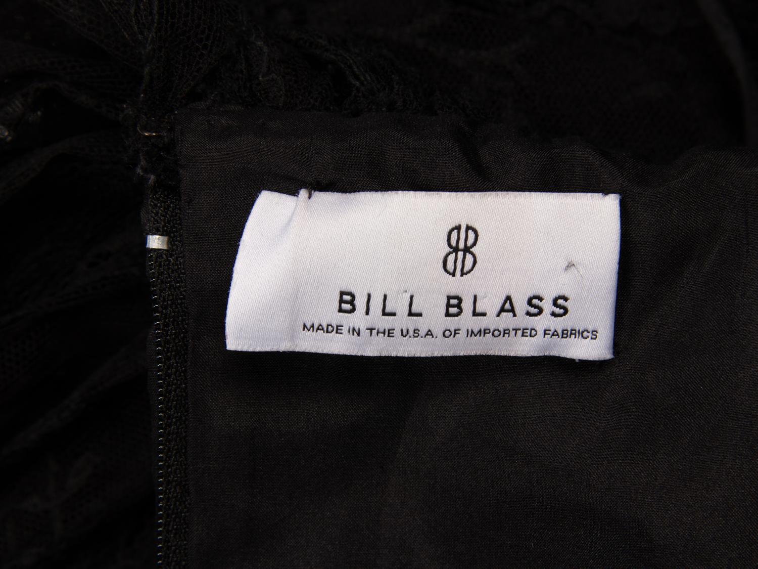 Bill Blass, Strapless Black Lace Cocktail Dress