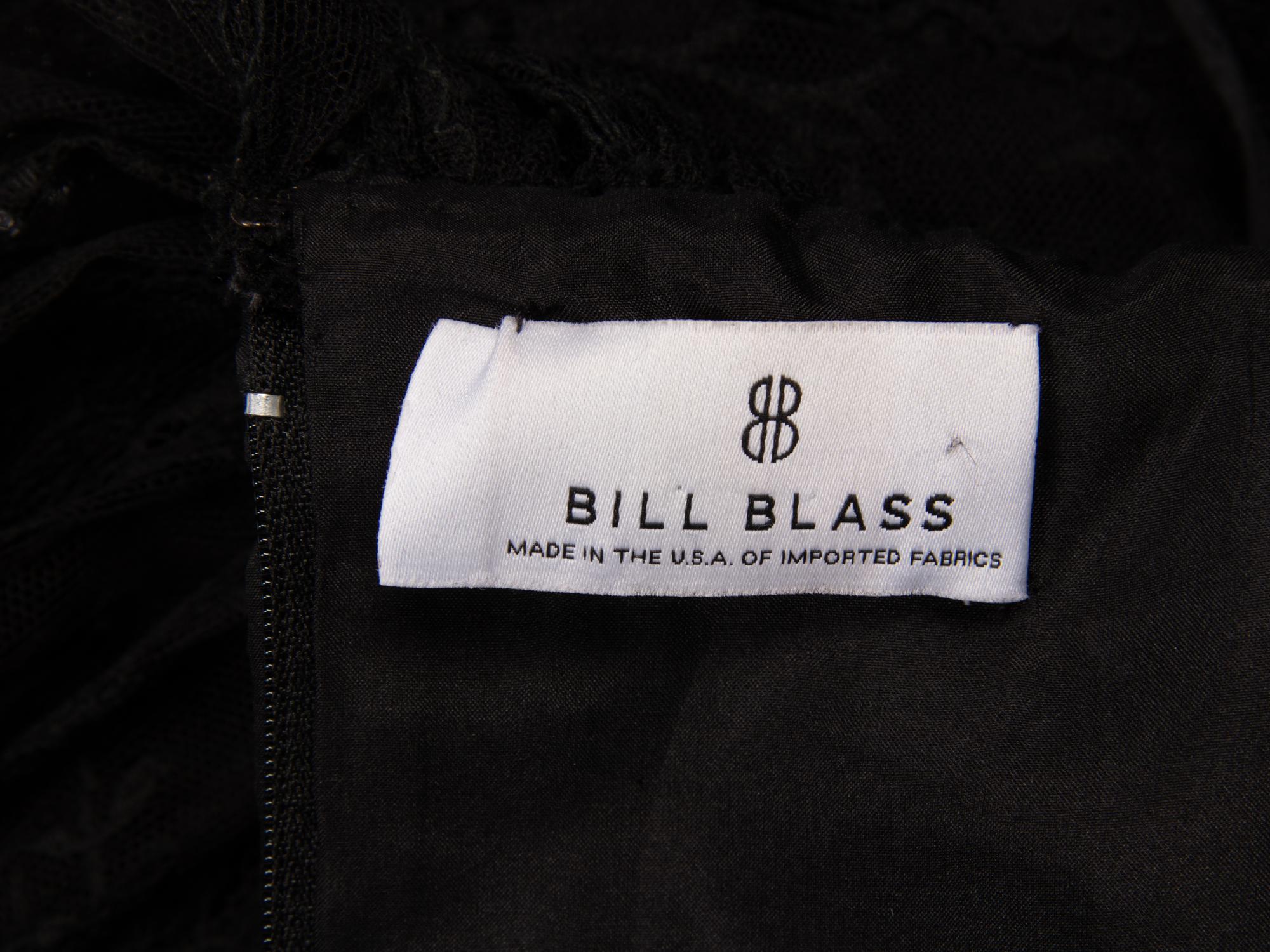 Bill Blass, Strapless Black Lace Cocktail Dress