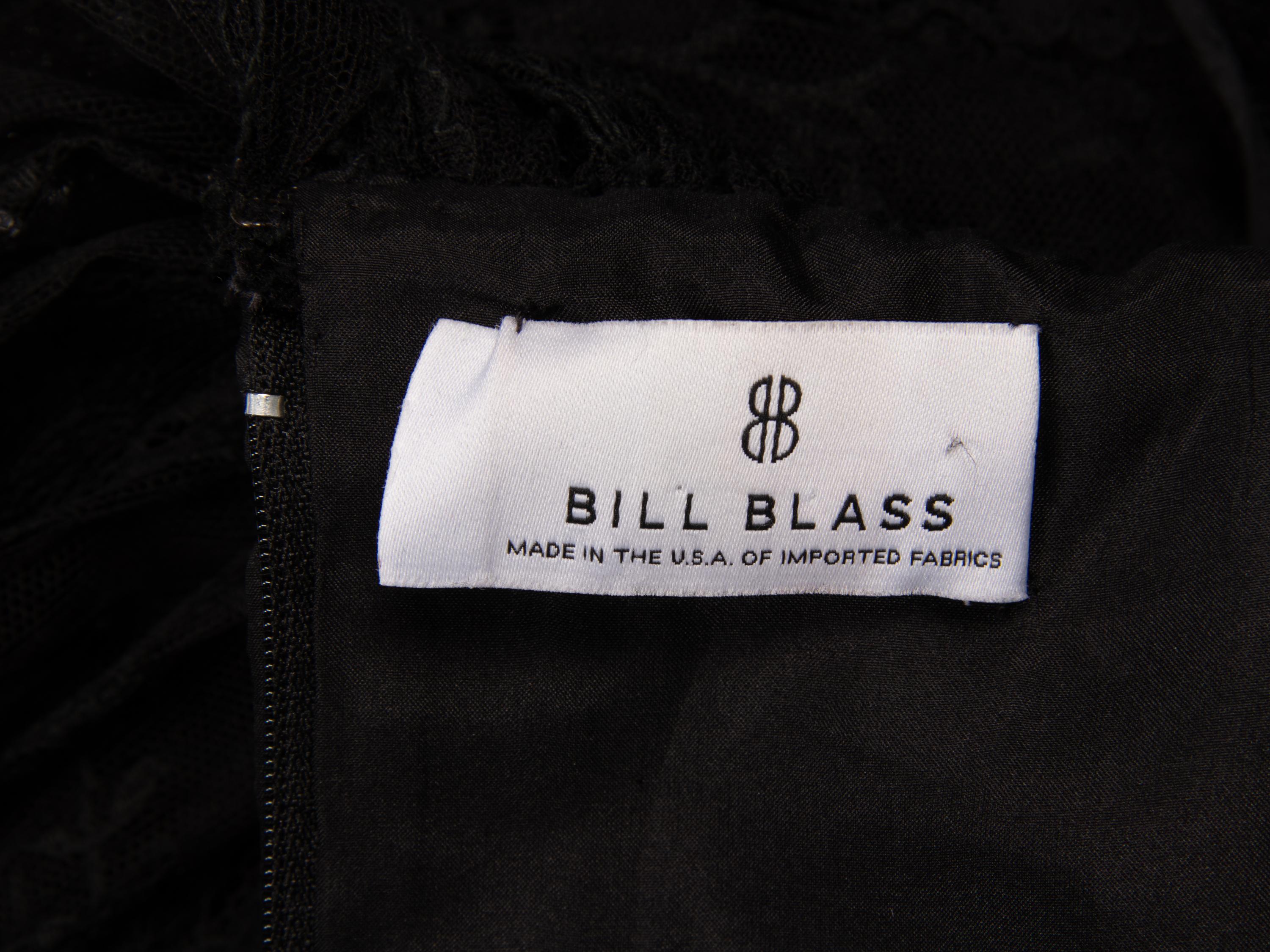 Bill Blass, Strapless Black Lace Cocktail Dress