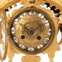 A French Neoclassical Gilt Metal Mantel Clock