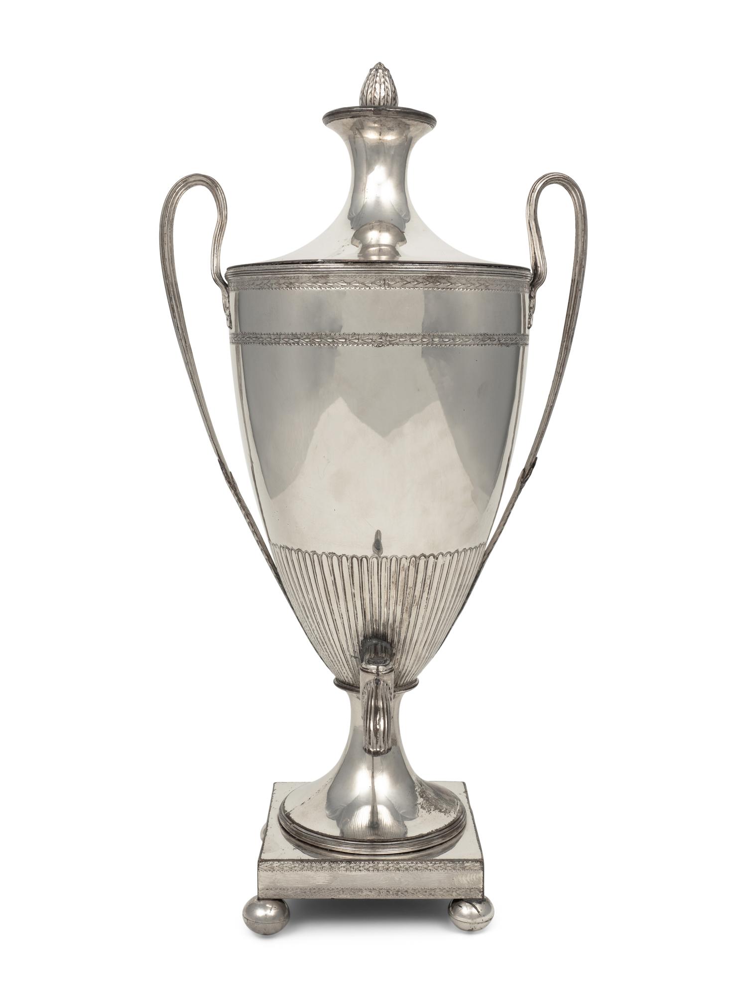 An English Silver-Plate Tea Urn