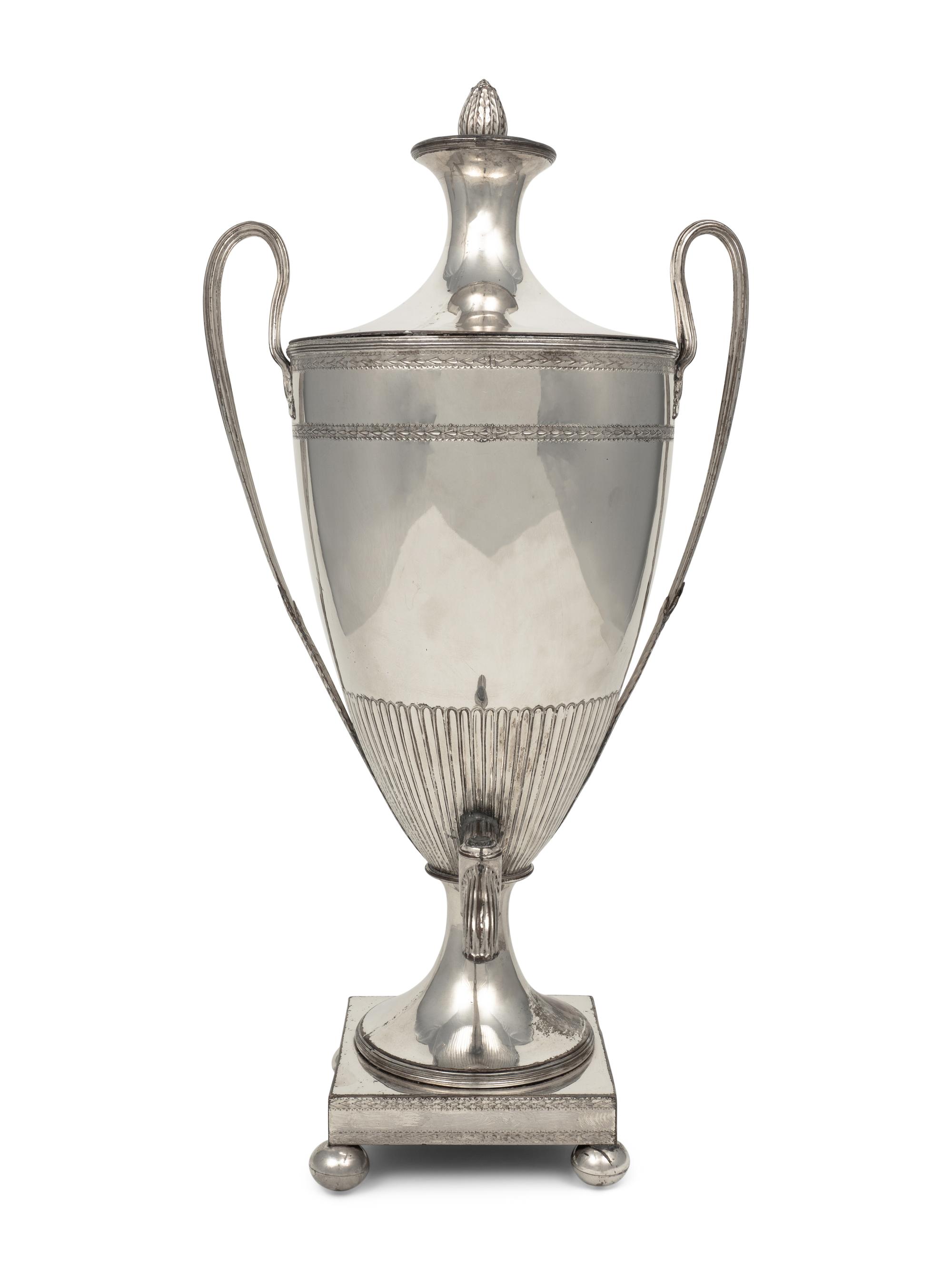 An English Silver-Plate Tea Urn