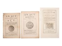 [BRITISH COLONIAL IMPRINTS]. A group of imprints, indentures, and other documents.