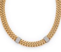 JEAN VITAU, YELLOW GOLD, PLATINUM AND DIAMOND NECKLACE