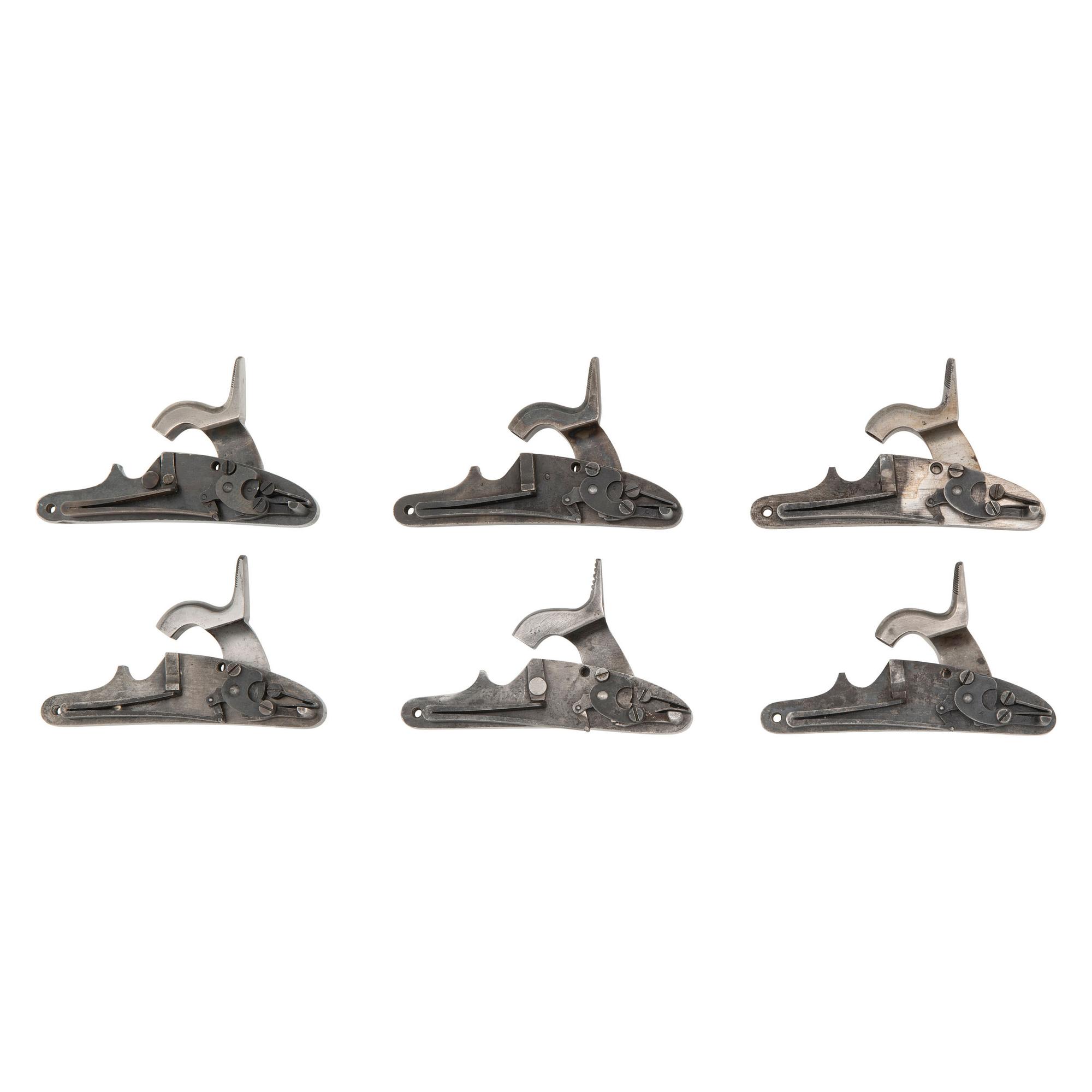 Six US Model 1861 Contract Rifle Musket Locks, Including: Schubarth, Eagleville & Robinson