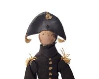 A Sewn and Stitched Cloth and Leather Sea Captain Doll