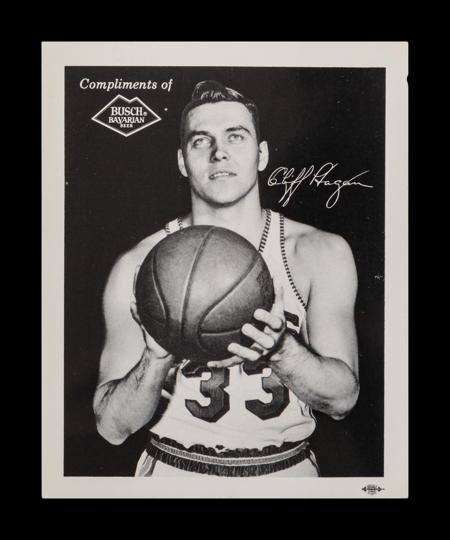 A 1959-60 St. Louis Hawks Bush Bavarian Beer Team Basketball Card Set