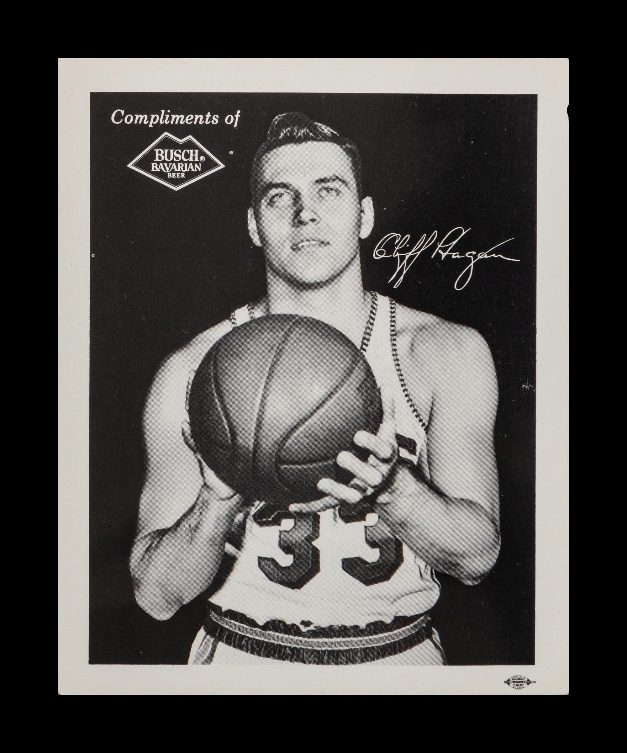 A 1959-60 St. Louis Hawks Bush Bavarian Beer Team Basketball Card Set