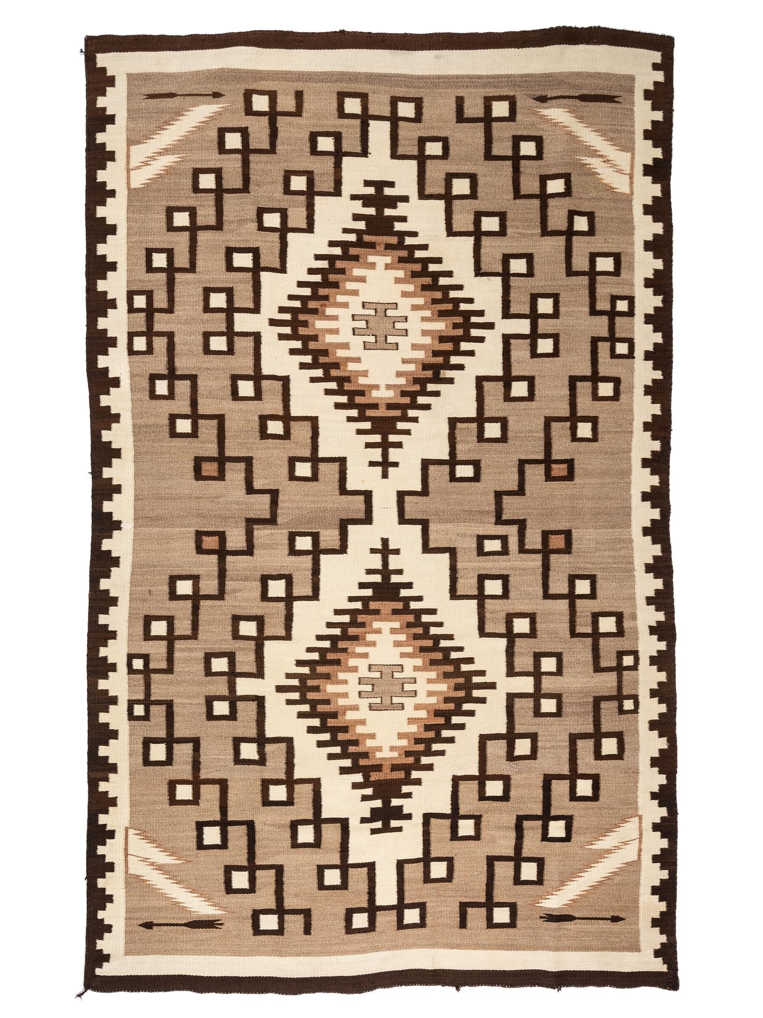 Navajo Two Grey Hills Pictorial Weaving / Rug