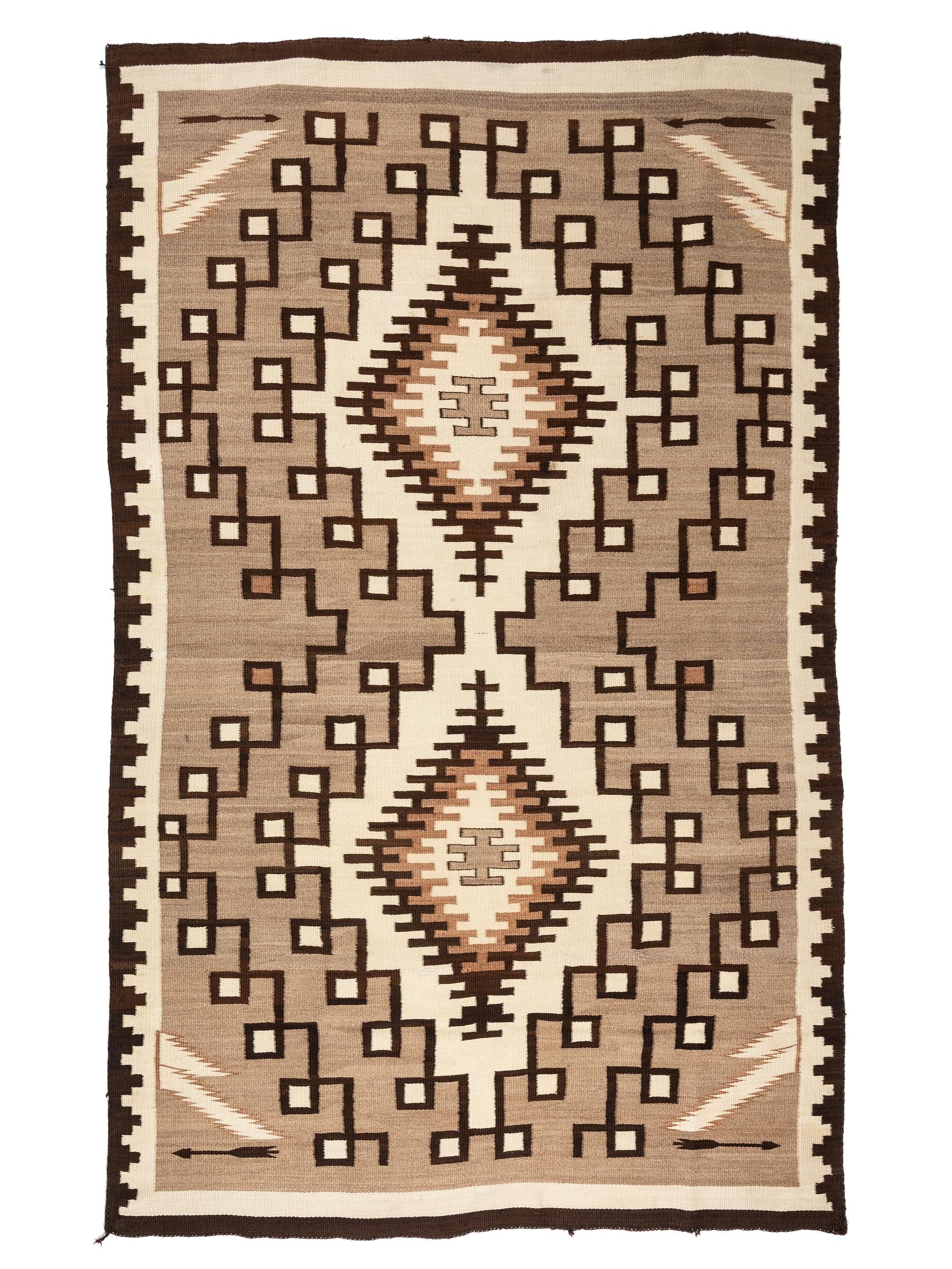Navajo Two Grey Hills Pictorial Weaving / Rug