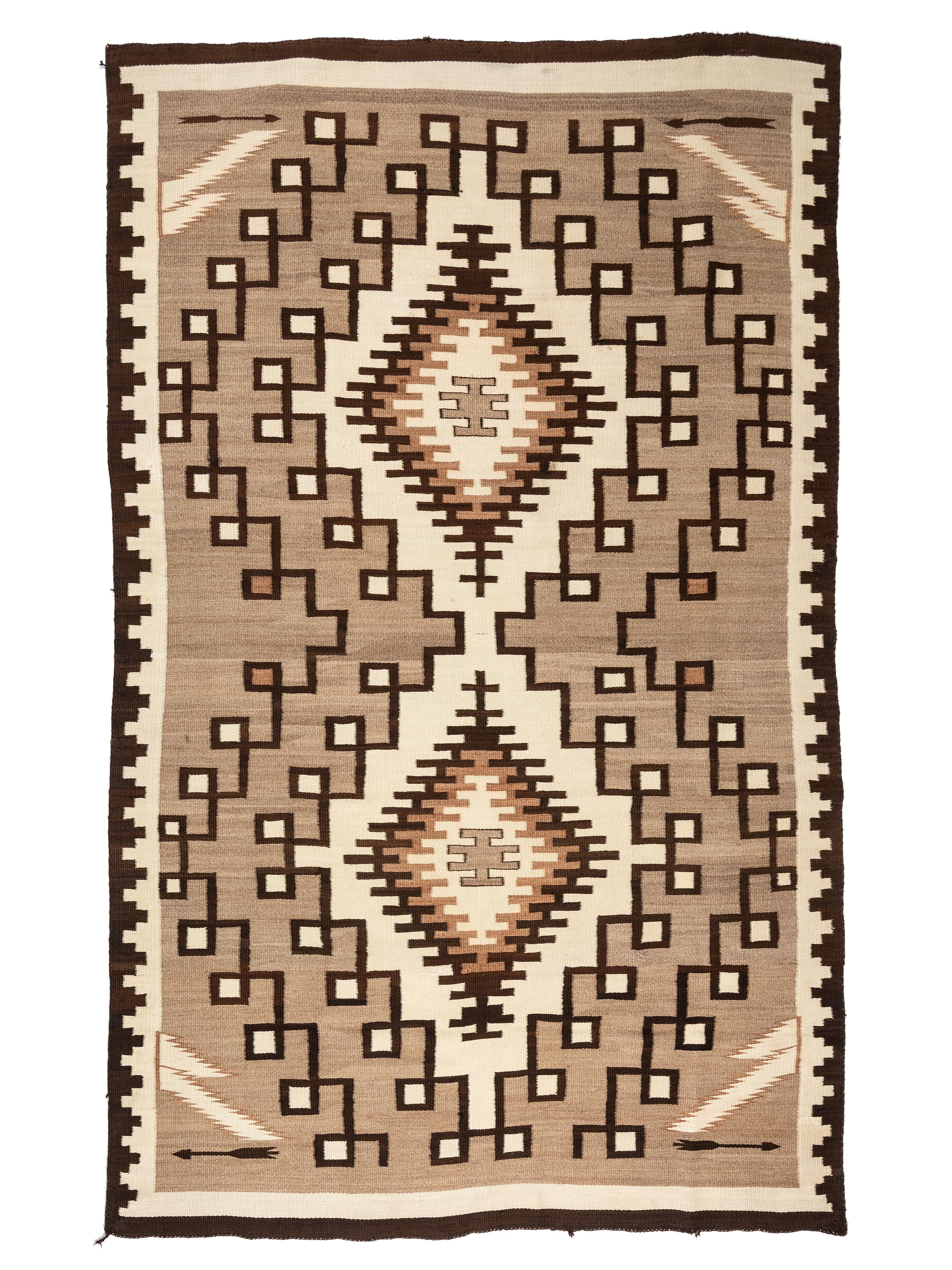 Navajo Two Grey Hills Pictorial Weaving / Rug