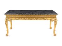 A George I Style Giltwood Marble-Top Console Table
