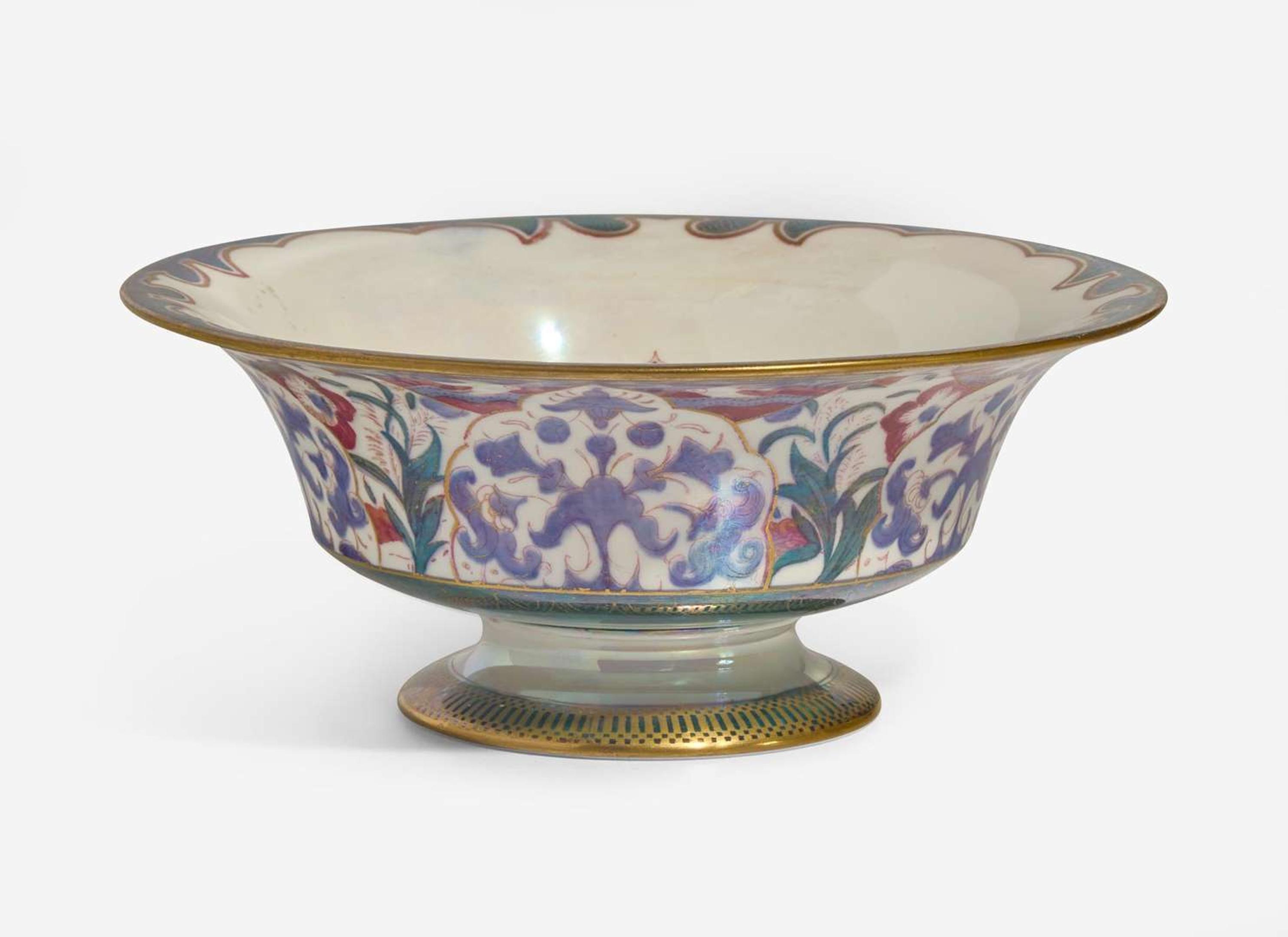 An Unusual Wedgwood Fairyland Lustre Footed Bowl, UK, circa 1925