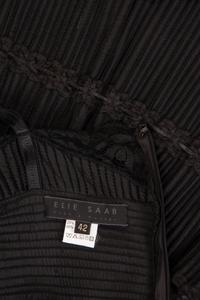 Elie Saab Strapless Evening Dress with Pintucks, Lace, and Ruffles, 2010s