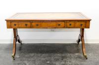 An English Library Table Height 29 1/2 x width 60 x depth 35 1/2 inches. — 19TH/20TH CENTURY