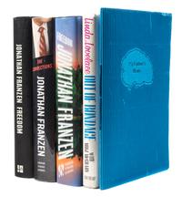 (MODERN LITERATURE) A collection of modern literature including 5 books by Franzen and one by Linda Lovelace, in one box.