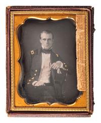 [MILITARIA - EARLY PHOTOGRAPHY]. Quarter plate daguerreotype of USN Assistant Surgeon George Hocker Howell (d. 1859). Ca 1847-1854.