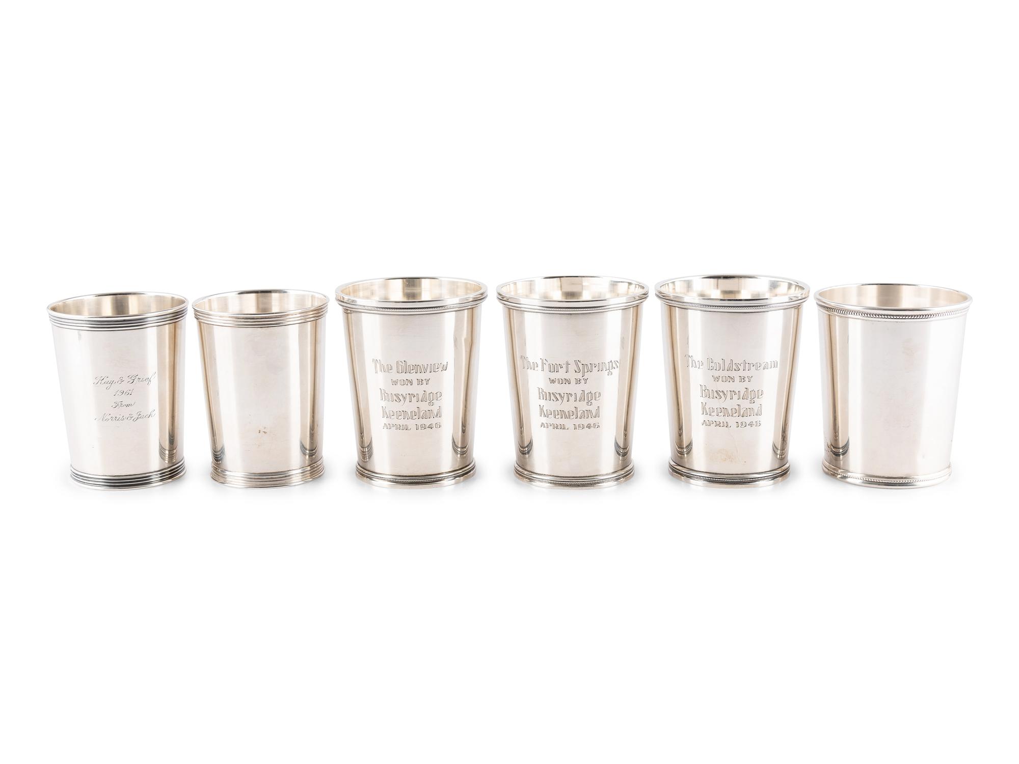 Six American Silver Julep Cups