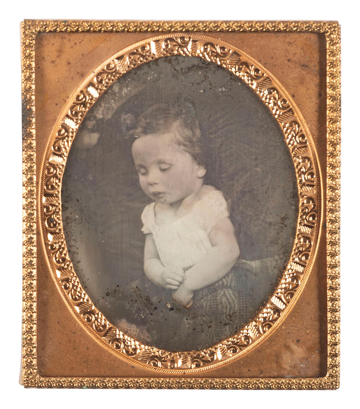 [EARLY PHOTOGRAPHY]. A pair of postmortem daguerreotypes of young children, comprising: