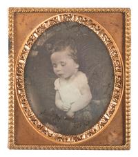 [EARLY PHOTOGRAPHY]. A pair of postmortem daguerreotypes of young children, comprising: