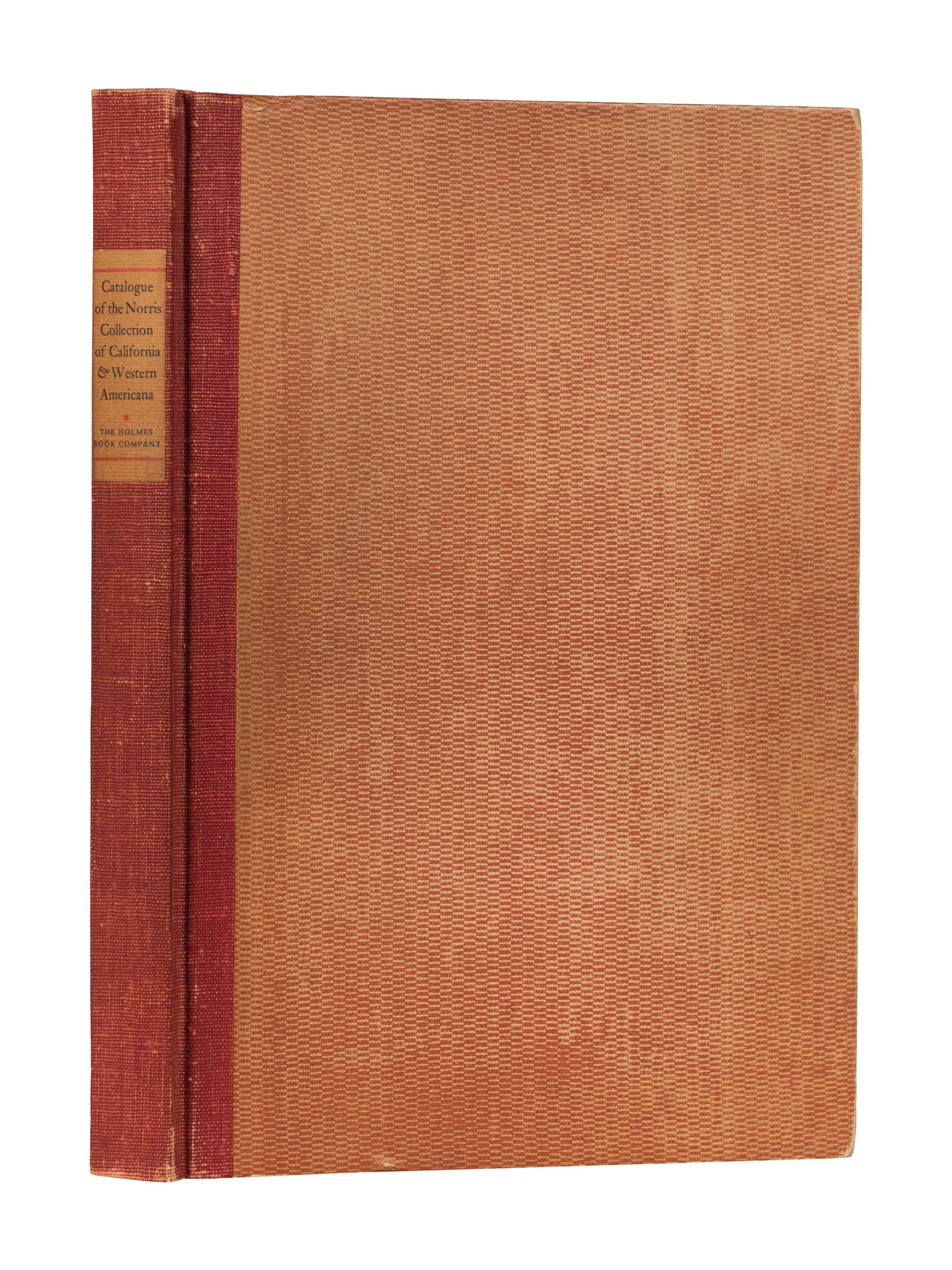 [GRABHORN PRESS]. A Descriptive & Priced Catalogue of Books, Pamphlets...Formerly in the Collection of Thomas Wayne Norris . Oakland, CA: The Grabhorn Press for the Holmes Book Company, 1948.
