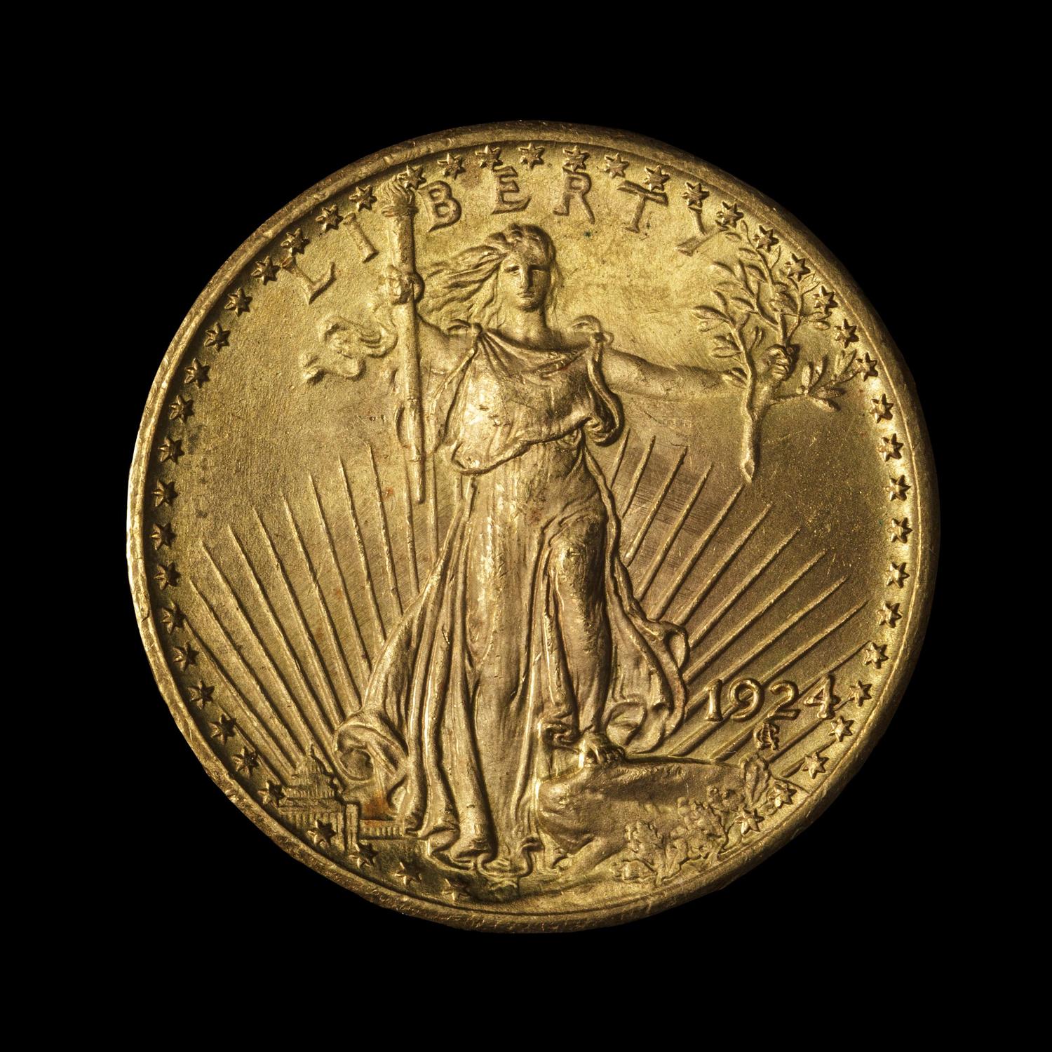 A 1924 Saint Gaudens $20 Gold Coin