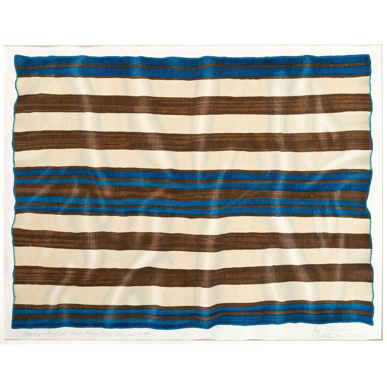 Navajo "Late Style" First Phase Chief Blanket c 1800