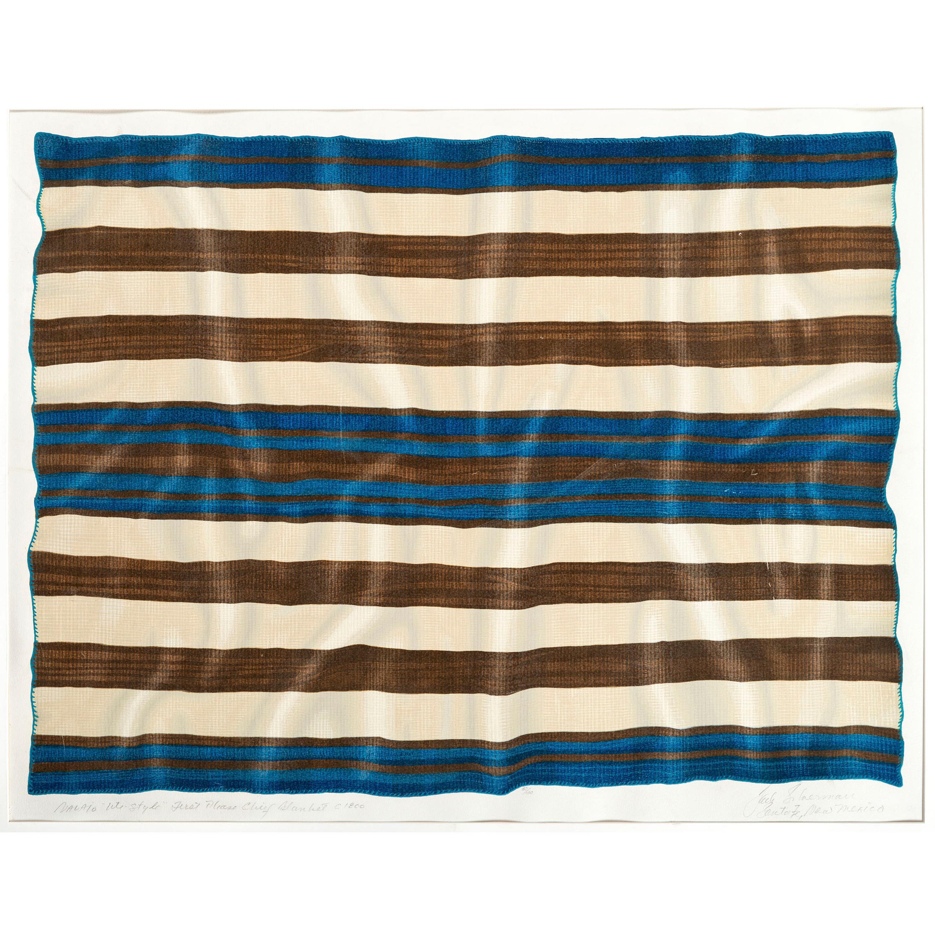 Navajo "Late Style" First Phase Chief Blanket c 1800