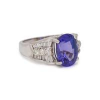 TANZANITE AND DIAMOND RING