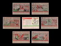 A Group of Seven 1956 Topps Hall of Fame Baseball Cards,