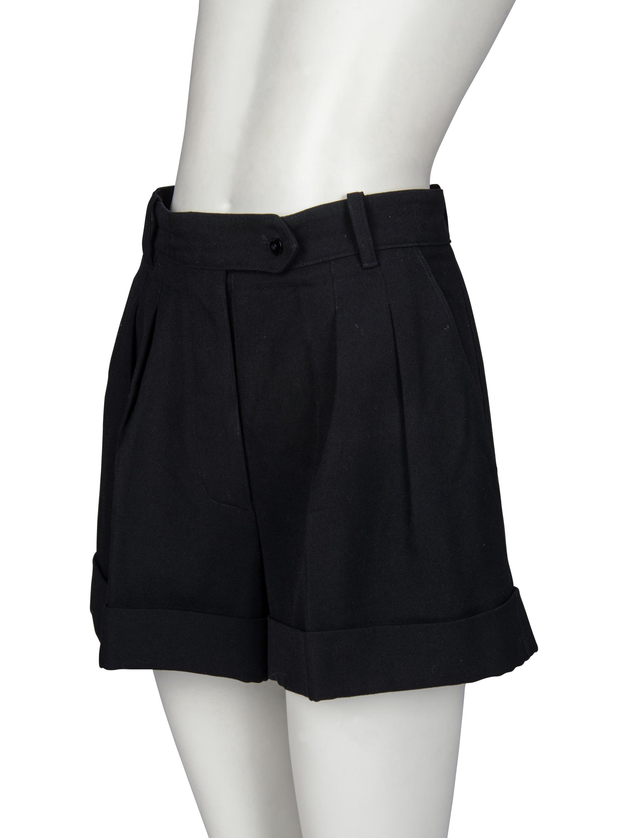 Alaïa, Black Tailored High-Cut Shorts, 1980's